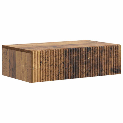 vidaXL Väggmonterad sidobord Gammalt trä 59 x 34,5 x 17 cm