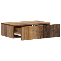 Produktbild för Väggmonterad sidobord Gammalt trä 59 x 34,5 x 17 cm