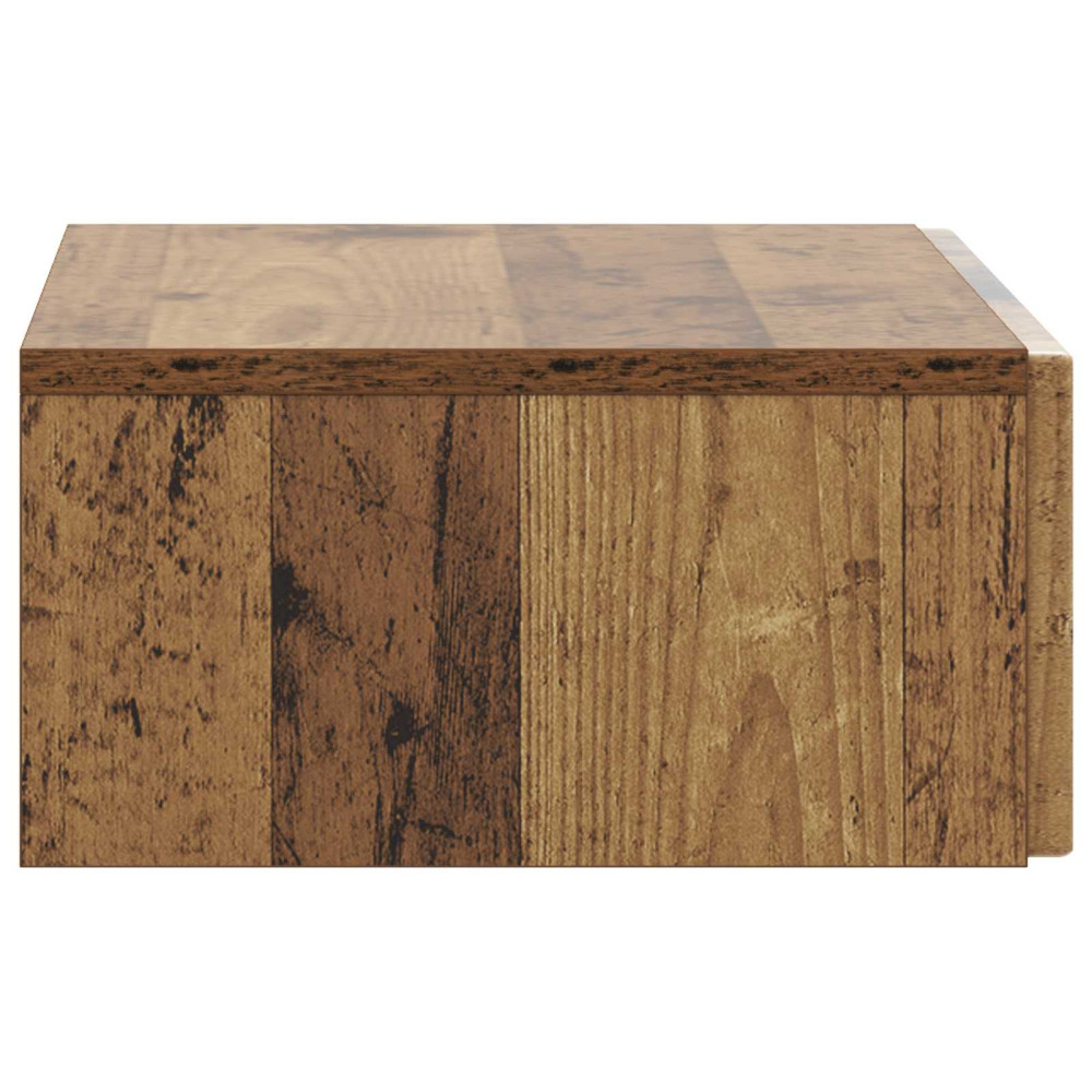 Produktbild för Väggmonterad sidobord Gammalt trä 59 x 34,5 x 17 cm