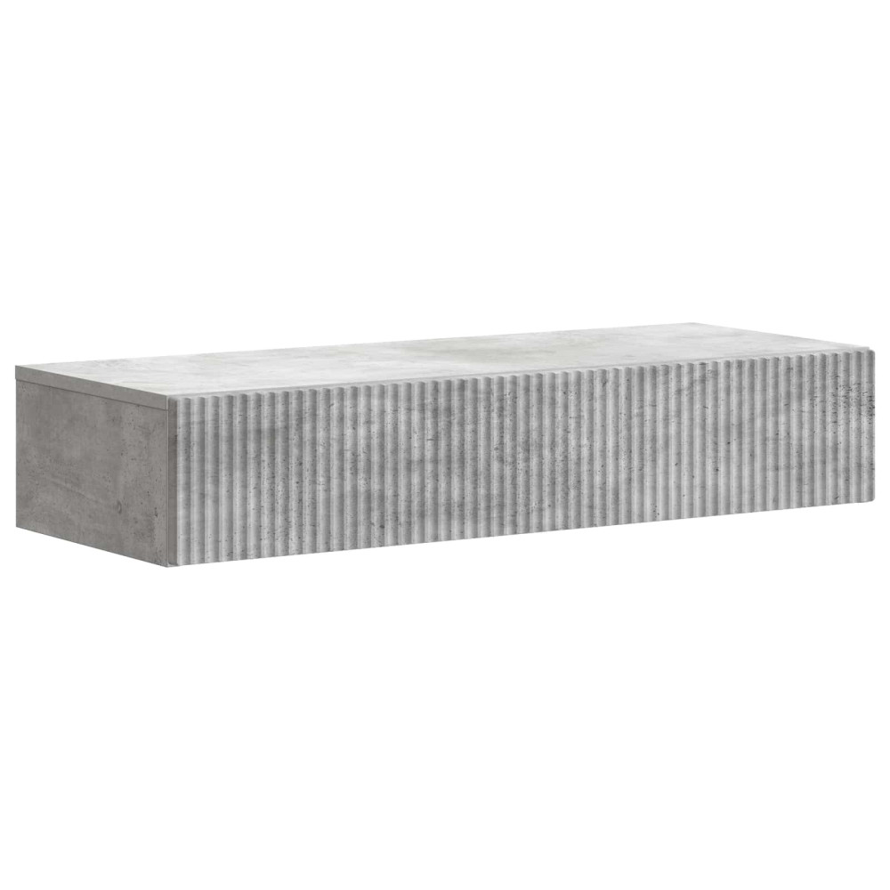 Produktbild för Väggmonterad sidobord Betonggrå 87,5 x 34,5 x 17 cm