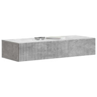 Produktbild för Väggmonterad sidobord Betonggrå 87,5 x 34,5 x 17 cm