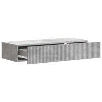 Produktbild för Väggmonterad sidobord Betonggrå 87,5 x 34,5 x 17 cm