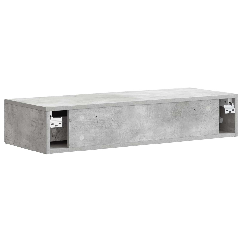 Produktbild för Väggmonterad sidobord Betonggrå 87,5 x 34,5 x 17 cm