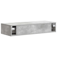 Produktbild för Väggmonterad sidobord Betonggrå 87,5 x 34,5 x 17 cm