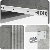 Produktbild för Väggmonterad sidobord Betonggrå 87,5 x 34,5 x 17 cm