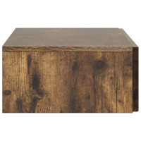 Produktbild för Väggmonterad sidobord Rökt ek 87,5 x 34,5 x 17 cm