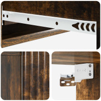 Produktbild för Väggmonterad sidobord Rökt ek 87,5 x 34,5 x 17 cm