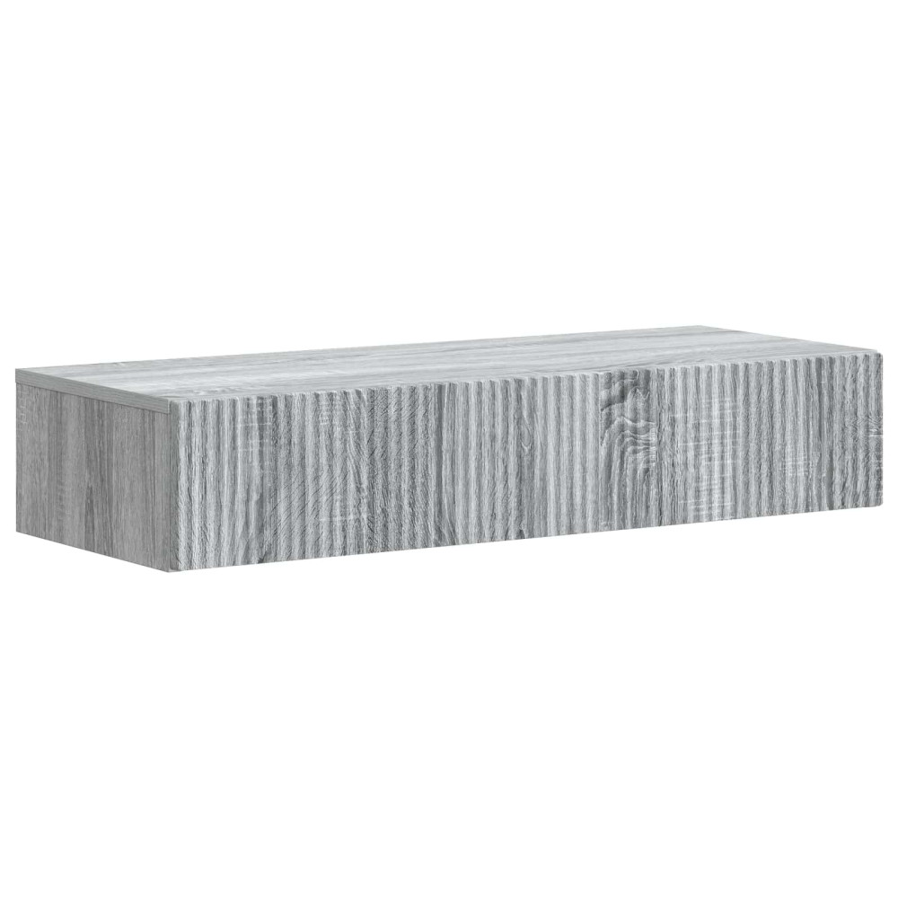Produktbild för Väggmonterad sidobord Grå sonoma-ek 87,5 x 34,5 x 17 cm