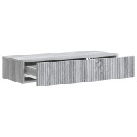 Produktbild för Väggmonterad sidobord Grå sonoma-ek 87,5 x 34,5 x 17 cm