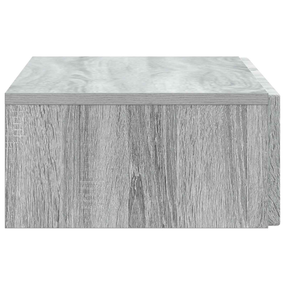 Produktbild för Väggmonterad sidobord Grå sonoma-ek 87,5 x 34,5 x 17 cm