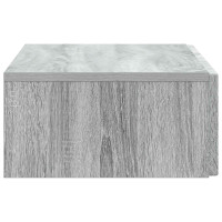Produktbild för Väggmonterad sidobord Grå sonoma-ek 87,5 x 34,5 x 17 cm