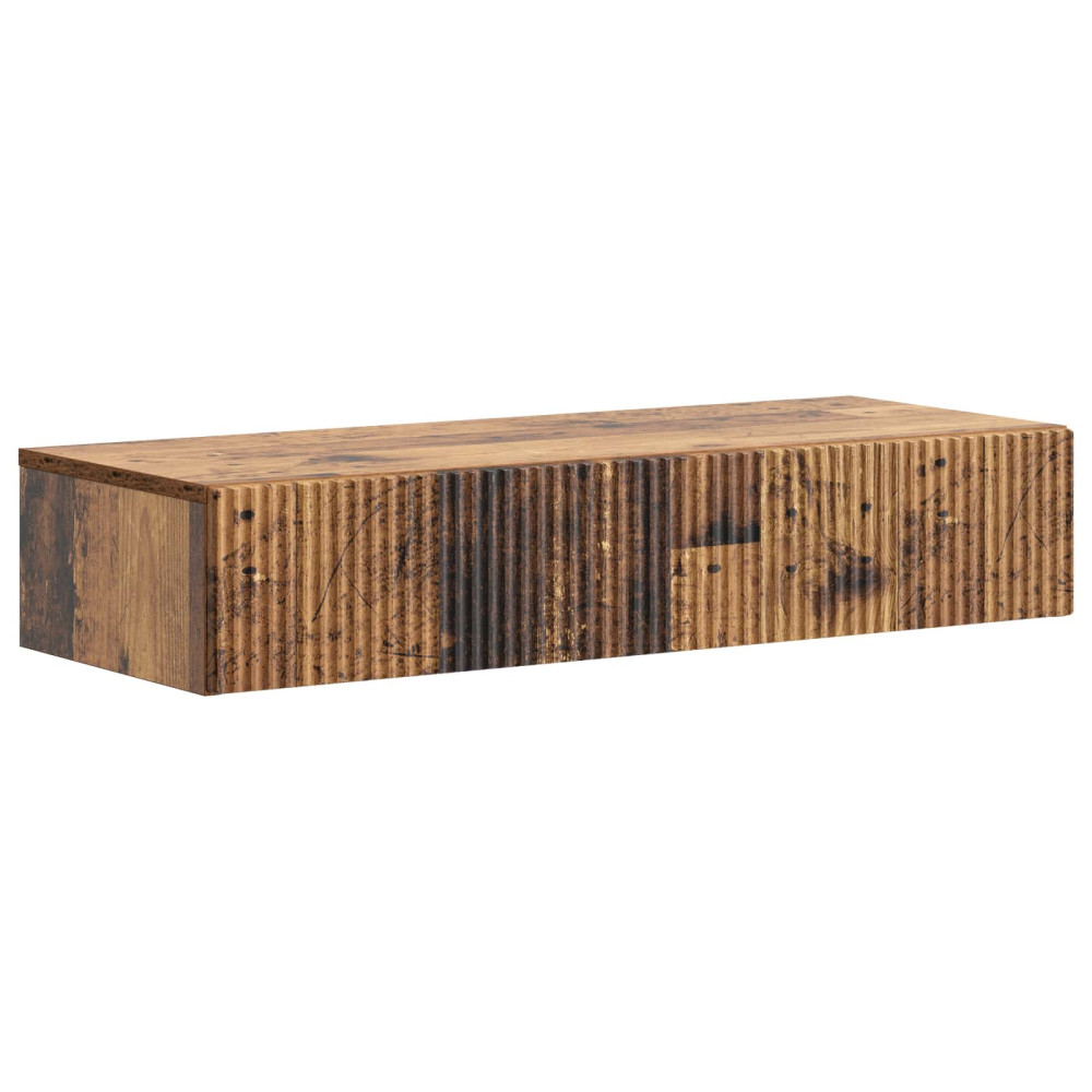 Produktbild för Väggmonterad sidobord Gammalt trä 87,5 x 34,5 x 17 cm