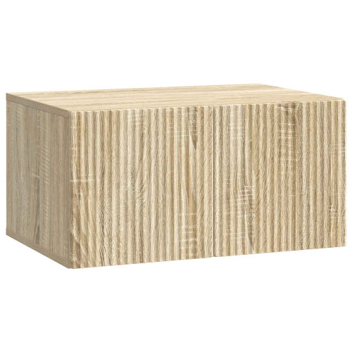 vidaXL Väggmonterad TV-bänk Väggmonterad Sonoma-ek 59,5 x 41 x 30 cm - Tv-Bänkar