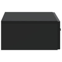 Produktbild för Väggmonterad sidobord Svart 59 x 34,5 x 17 cm Konstruerat trä