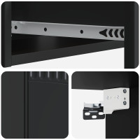 Produktbild för Väggmonterad sidobord Svart 59 x 34,5 x 17 cm Konstruerat trä