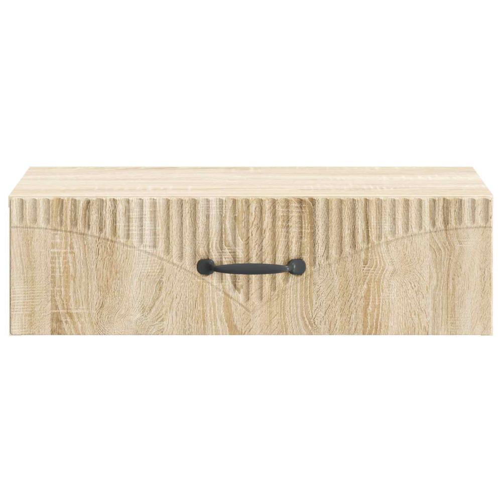 Produktbild för Väggmonterad sidobord Sonoma-ek 59 x 34,5 x 17 cm