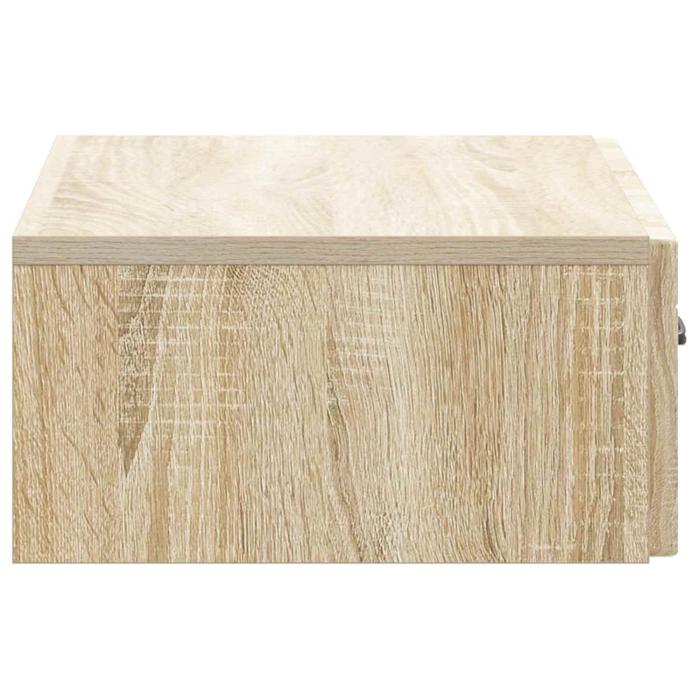Produktbild för Väggmonterad sidobord Sonoma-ek 59 x 34,5 x 17 cm