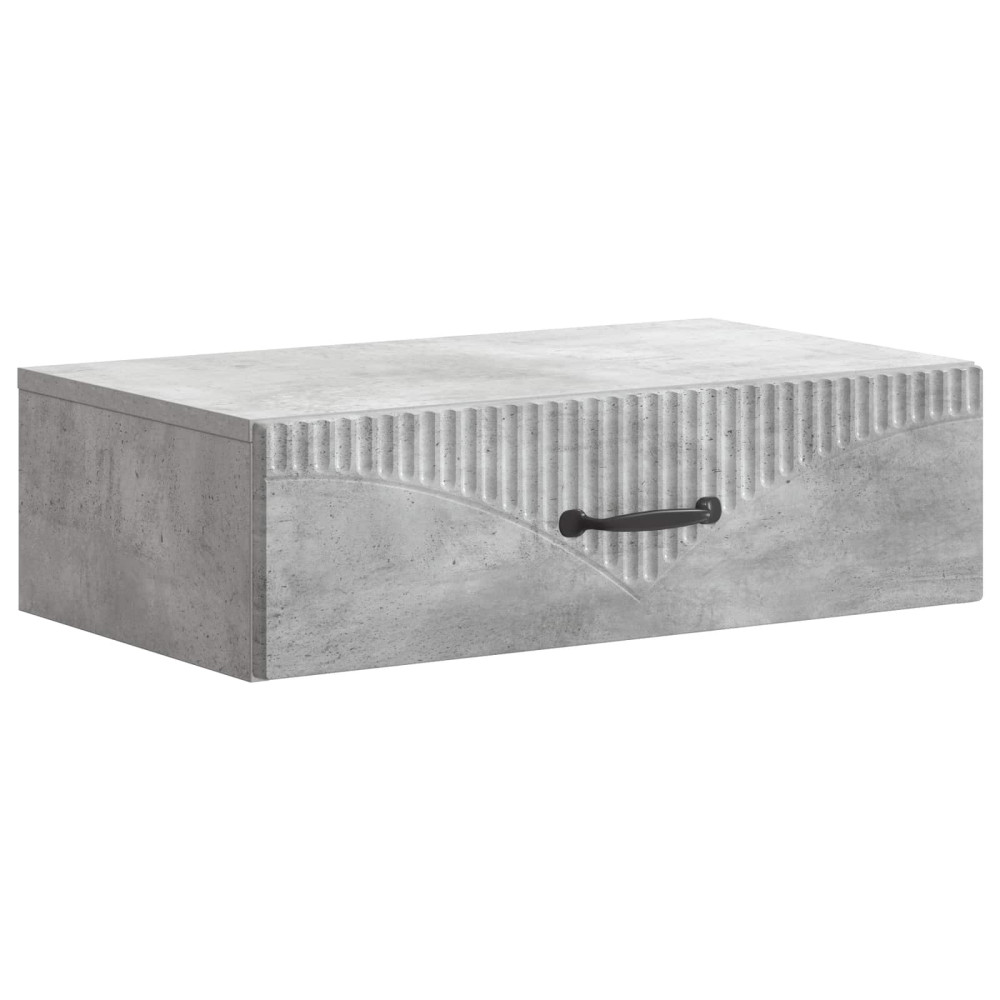 Produktbild för Väggmonterad sidobord Betonggrå 59 x 34,5 x 17 cm