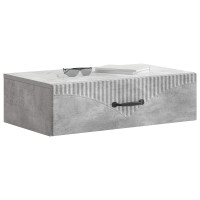 Produktbild för Väggmonterad sidobord Betonggrå 59 x 34,5 x 17 cm