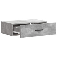 Produktbild för Väggmonterad sidobord Betonggrå 59 x 34,5 x 17 cm