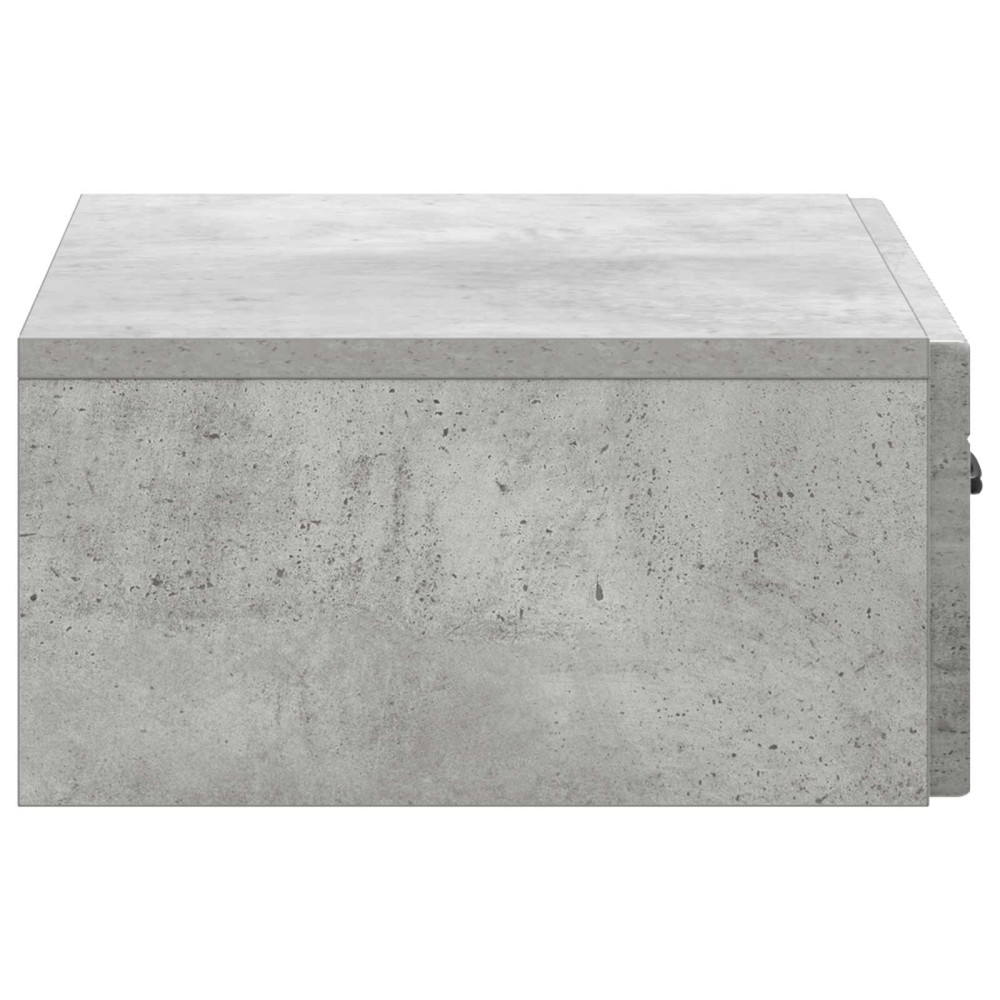 Produktbild för Väggmonterad sidobord Betonggrå 59 x 34,5 x 17 cm