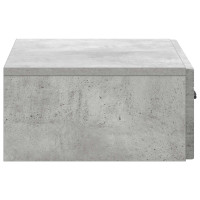 Produktbild för Väggmonterad sidobord Betonggrå 59 x 34,5 x 17 cm
