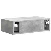 Produktbild för Väggmonterad sidobord Betonggrå 59 x 34,5 x 17 cm