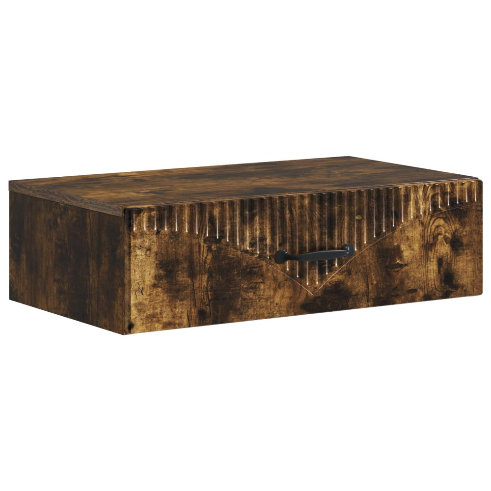 Produktbild för Väggmonterad sidobord Rökt ek 59 x 34,5 x 17 cm Konstruerat trä