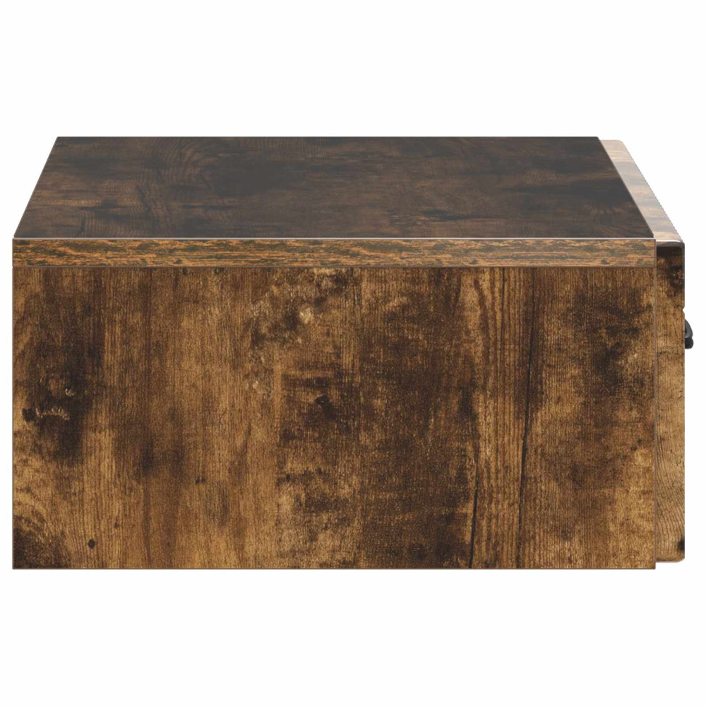 Produktbild för Väggmonterad sidobord Rökt ek 59 x 34,5 x 17 cm Konstruerat trä