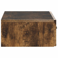 Produktbild för Väggmonterad sidobord Rökt ek 59 x 34,5 x 17 cm Konstruerat trä