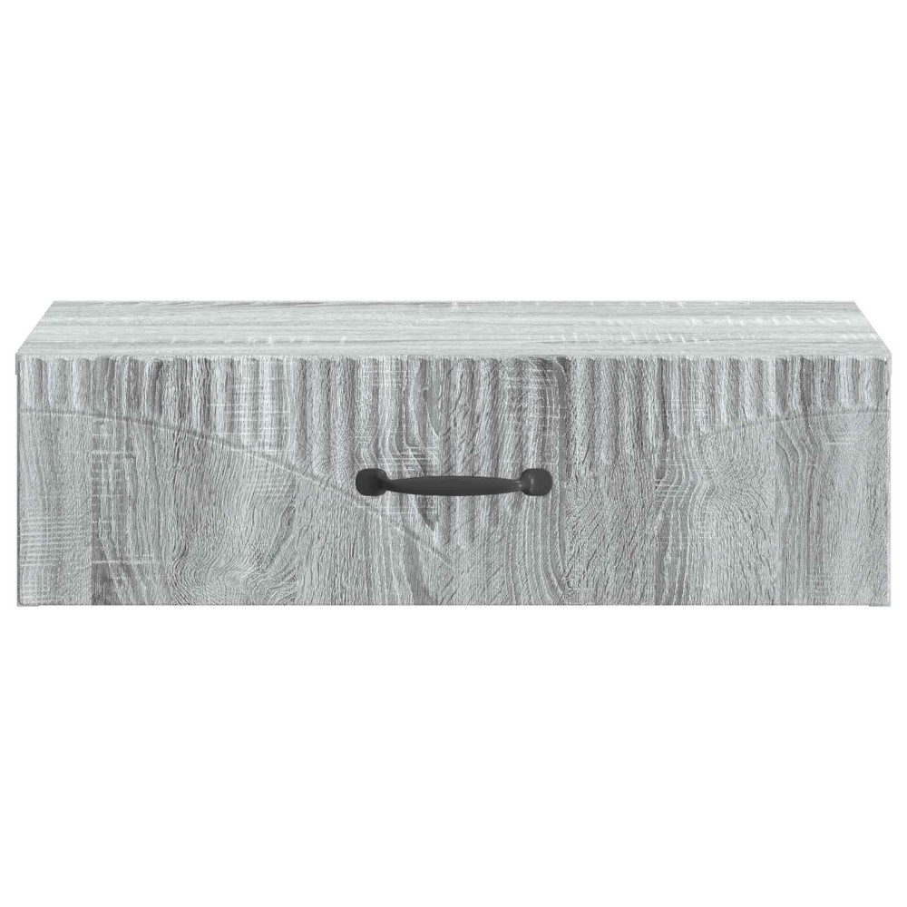 Produktbild för Väggmonterad sidobord Grå sonoma-ek 59 x 34,5 x 17 cm