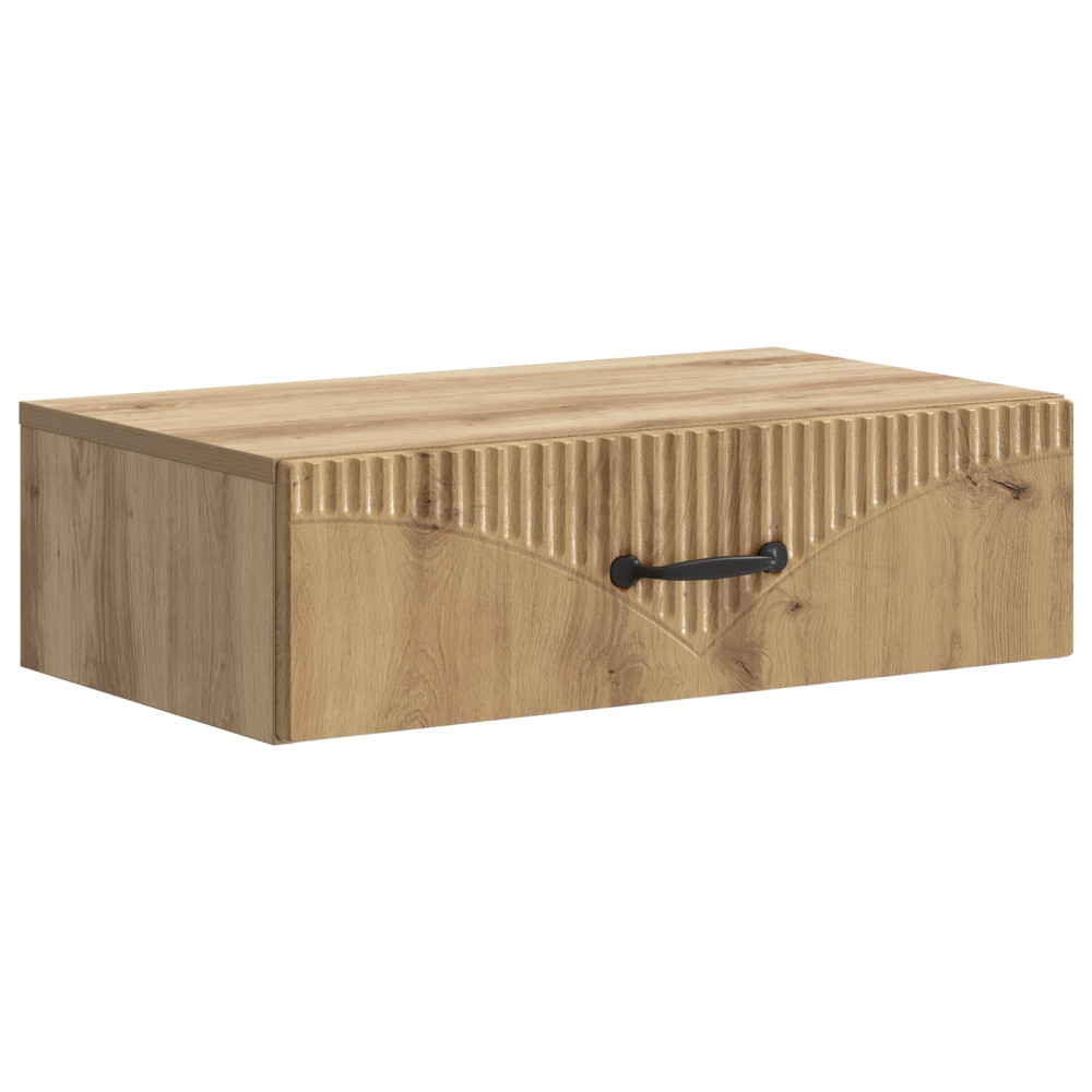 Produktbild för Väggmonterad sidobord Artisan-ek 59 x 34,5 x 17 cm