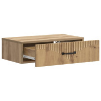 Produktbild för Väggmonterad sidobord Artisan-ek 59 x 34,5 x 17 cm