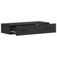 Produktbild för Väggmonterad sidobord Svart 87,5 x 34,5 x 17 cm Konstruerat trä