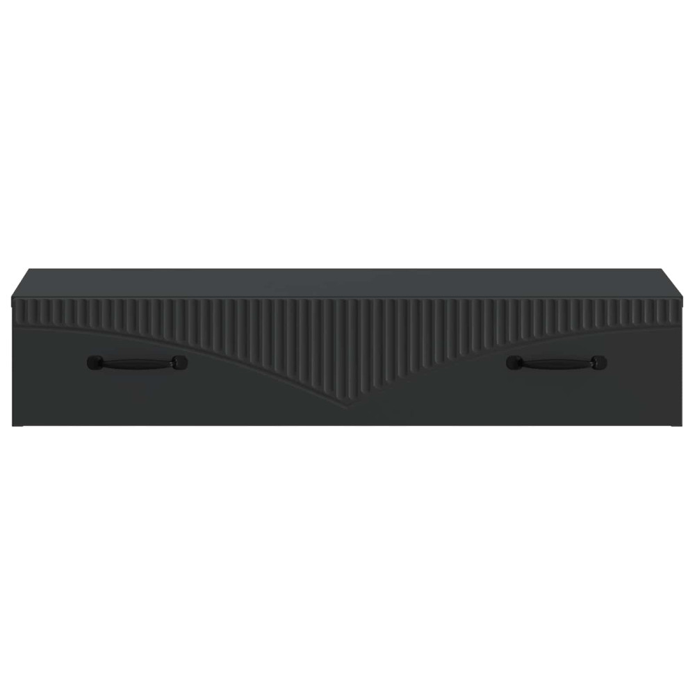 Produktbild för Väggmonterad sidobord Svart 87,5 x 34,5 x 17 cm Konstruerat trä