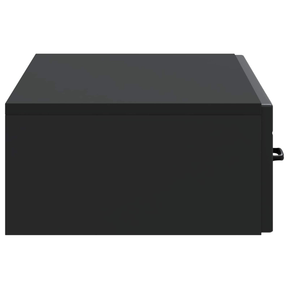 Produktbild för Väggmonterad sidobord Svart 87,5 x 34,5 x 17 cm Konstruerat trä