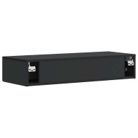 Produktbild för Väggmonterad sidobord Svart 87,5 x 34,5 x 17 cm Konstruerat trä