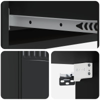 Produktbild för Väggmonterad sidobord Svart 87,5 x 34,5 x 17 cm Konstruerat trä