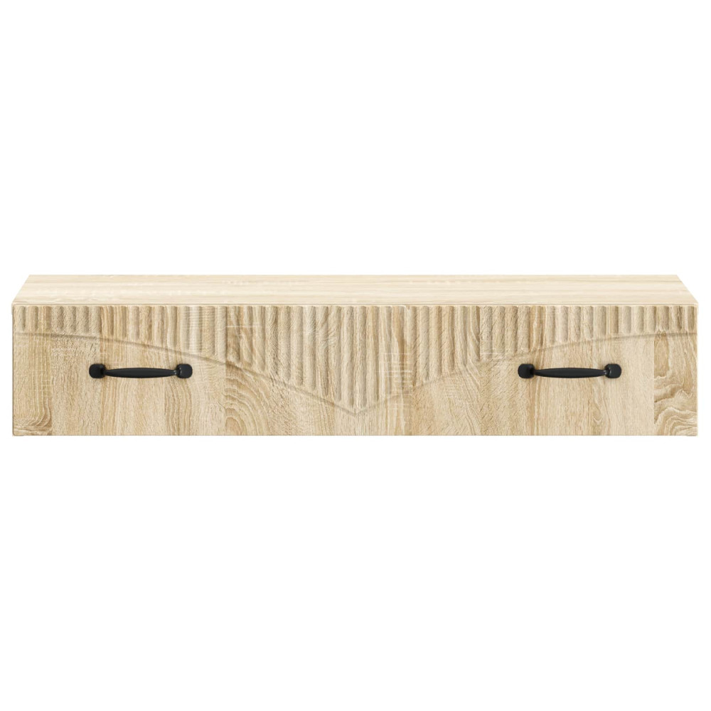 Produktbild för Väggmonterad sidobord Sonoma-ek 87,5 x 34,5 x 17 cm