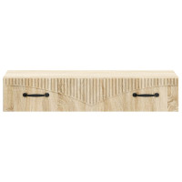 Produktbild för Väggmonterad sidobord Sonoma-ek 87,5 x 34,5 x 17 cm