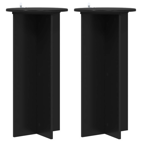 vidaXL Växtställ 2 pcs Svart 40 x 40 x 80 cm Konstruerat trä