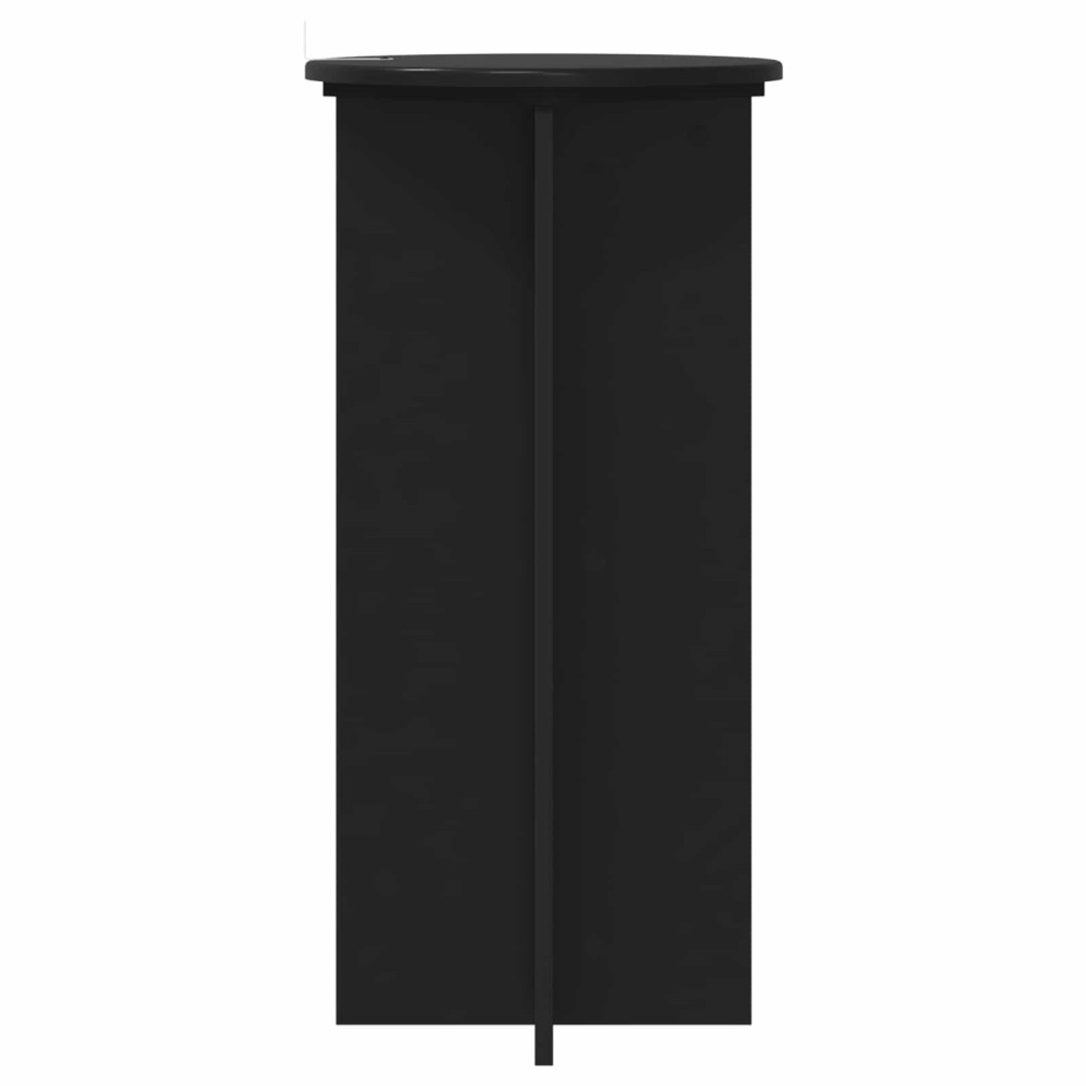 Produktbild för Växtställ 2 pcs Svart 40 x 40 x 80 cm Konstruerat trä