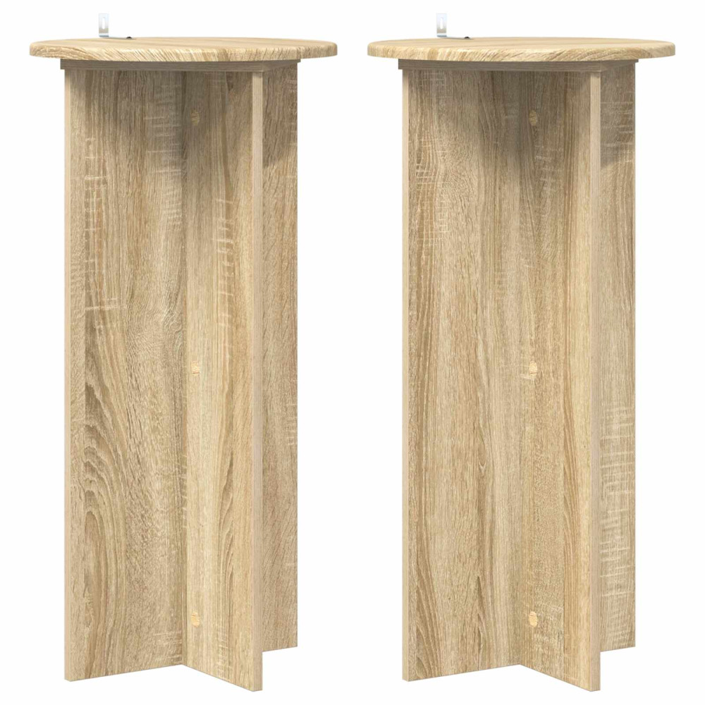 Produktbild för Växtställ 2 pcs Sonoma-ek 40 x 40 x 80 cm Konstruerat trä
