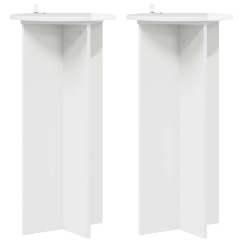 vidaXL Växtställ 2 pcs Vit högglans 40 x 40 x 80 cm Konstruerat trä