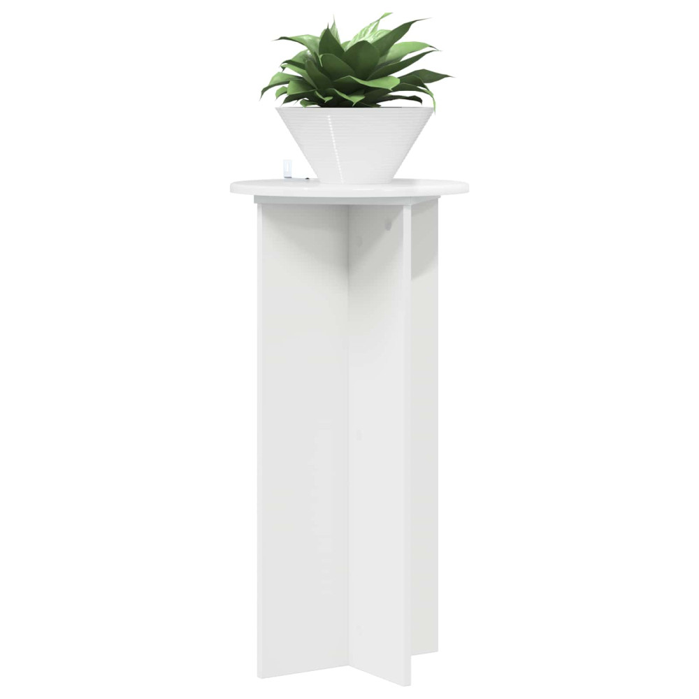 Produktbild för Växtställ 2 pcs Vit högglans 40 x 40 x 80 cm Konstruerat trä