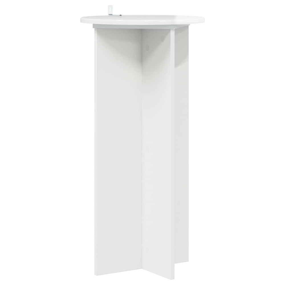 Produktbild för Växtställ 2 pcs Vit högglans 40 x 40 x 80 cm Konstruerat trä
