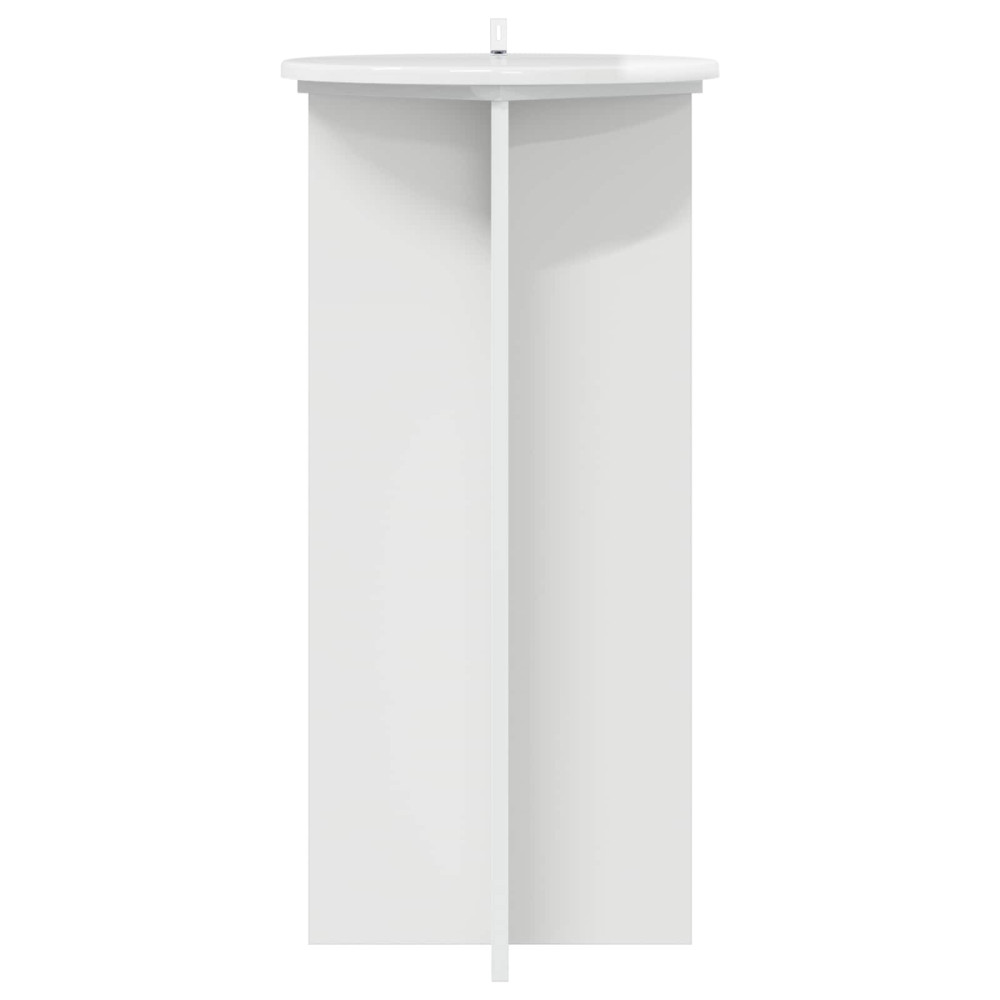 Produktbild för Växtställ 2 pcs Vit högglans 40 x 40 x 80 cm Konstruerat trä