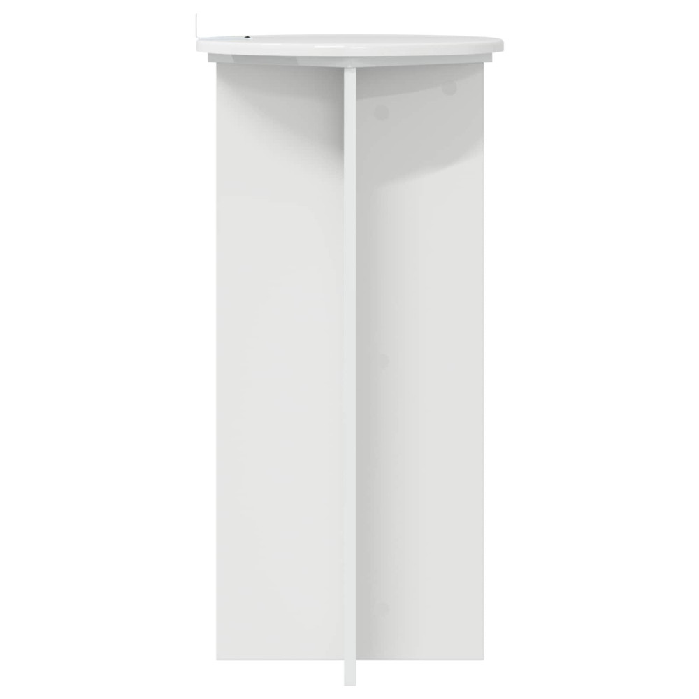 Produktbild för Växtställ 2 pcs Vit högglans 40 x 40 x 80 cm Konstruerat trä