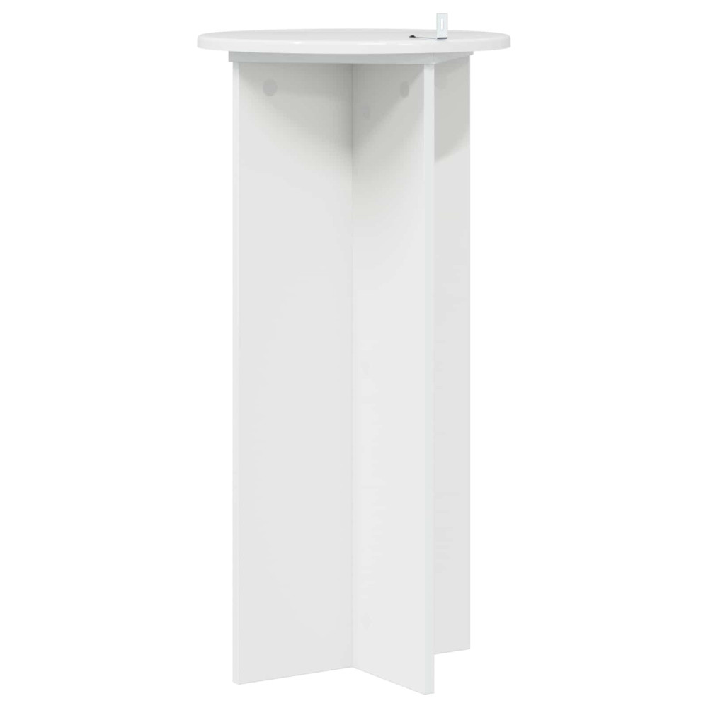 Produktbild för Växtställ 2 pcs Vit högglans 40 x 40 x 80 cm Konstruerat trä