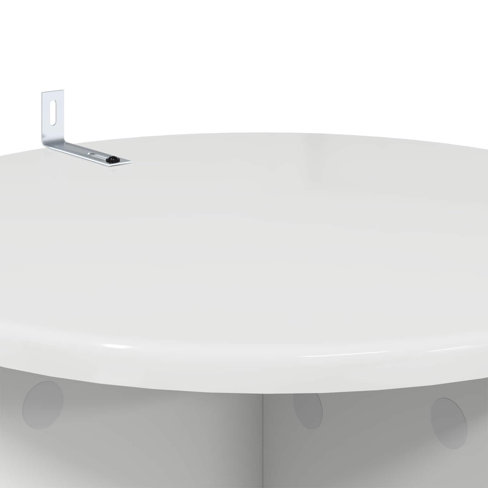 Produktbild för Växtställ 2 pcs Vit högglans 40 x 40 x 80 cm Konstruerat trä